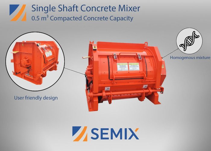 0,5 m³ Single Shaft Concrete Mixer