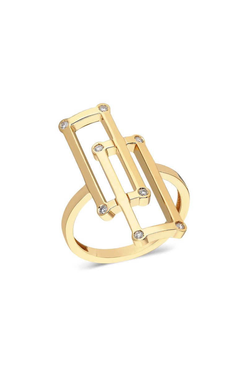 DİKDÖRTGEN PIRLANTA YÜZÜK